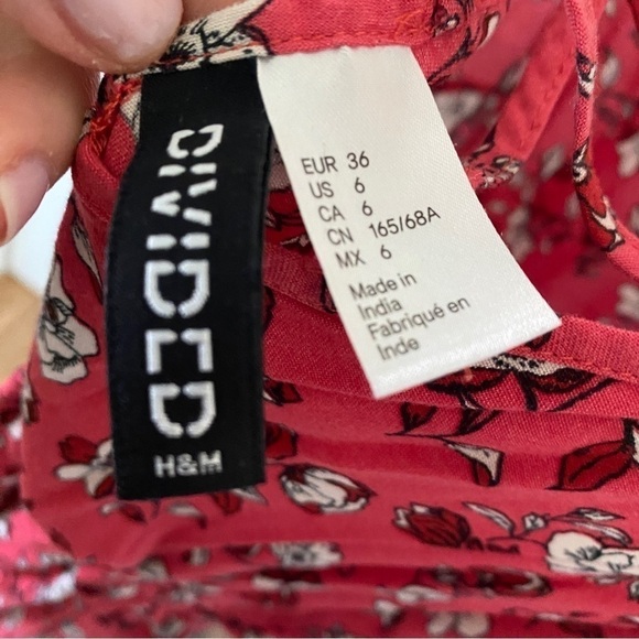 *2/$15* Floral Print Red Romper by H&M - Picture 7 of 7